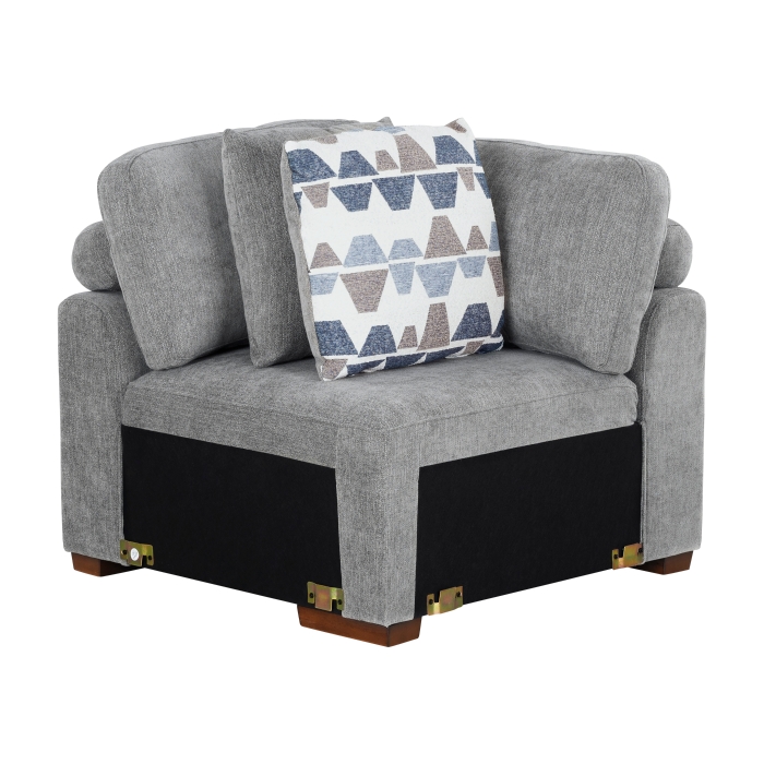 9624GY*5LC2R Raife Gray 5-Piece Sectional with Left Chaise, Pull-out Bed and Ottoman