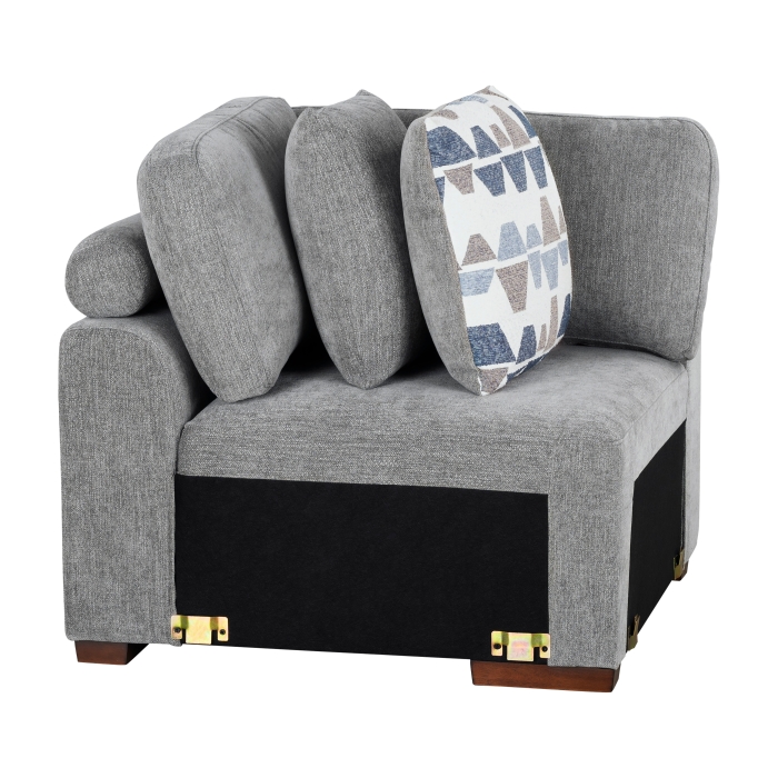 9624GY*5LC2R Raife Gray 5-Piece Sectional with Left Chaise, Pull-out Bed and Ottoman