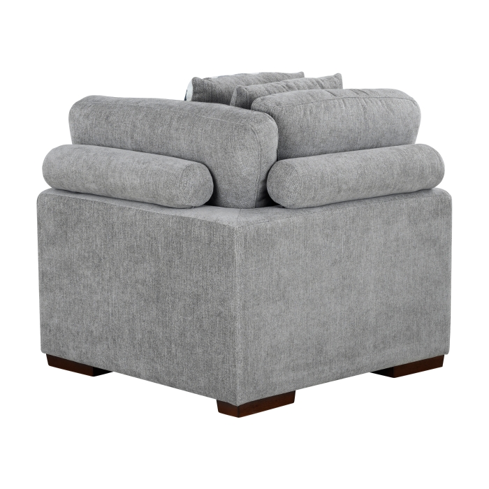 9624GY*5LC2R Raife Gray 5-Piece Sectional with Left Chaise, Pull-out Bed and Ottoman
