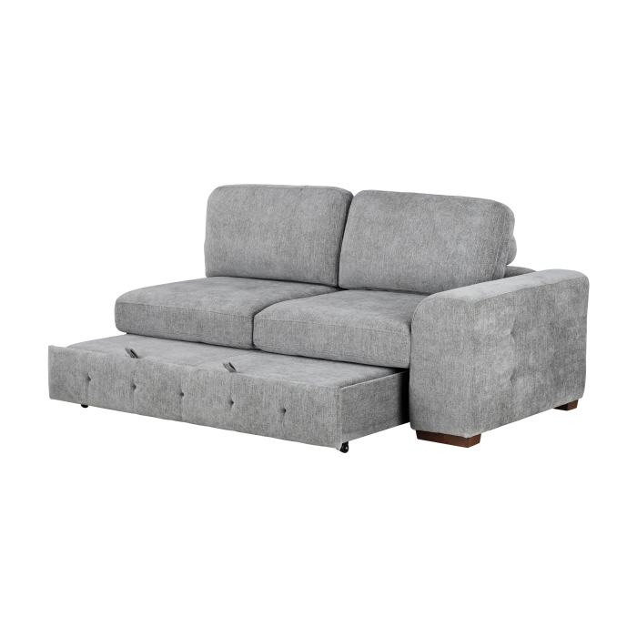 9624GY*5LC2R Raife Gray 5-Piece Sectional with Left Chaise, Pull-out Bed and Ottoman