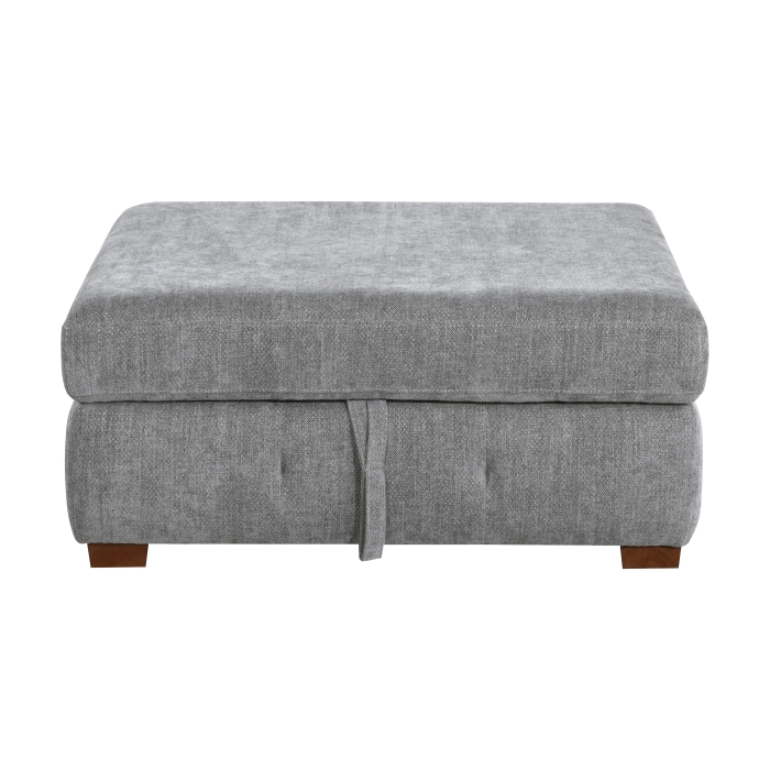 9624GY*5LC2R Raife Gray 5-Piece Sectional with Left Chaise, Pull-out Bed and Ottoman