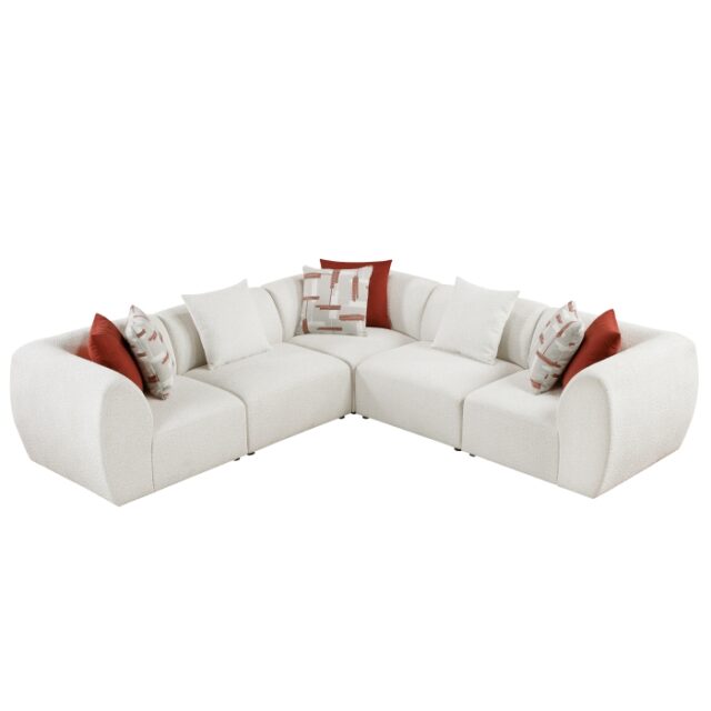 9669CN*3CR2AC Franz Beige 5-Piece Modular Sectional
