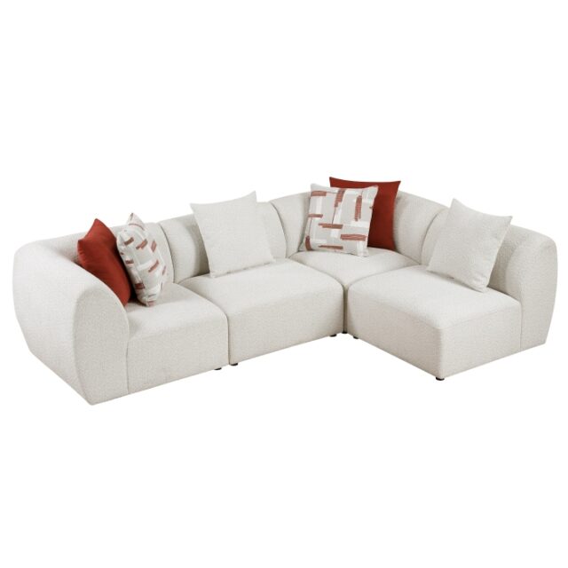 9669CN*42CR2AC Franz Beige 4-Piece Modular Sectional