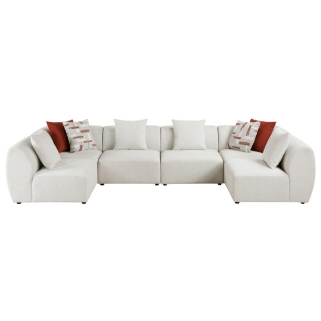 9669CN*62CR4AC Franz Beige 6-Piece Modular Sectional
