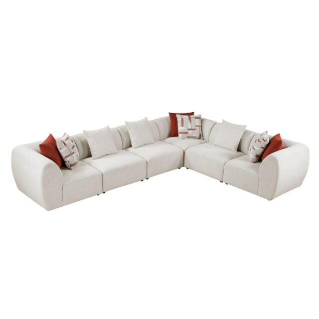 9669CN*63CR3AC Franz Beige 6-Piece Modular Sectional