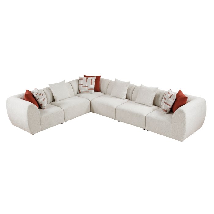 9669CN*63CR3AC Franz Beige 6-Piece Modular Sectional