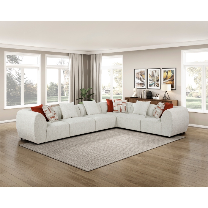 9669CN*63CR3AC Franz Beige 6-Piece Modular Sectional