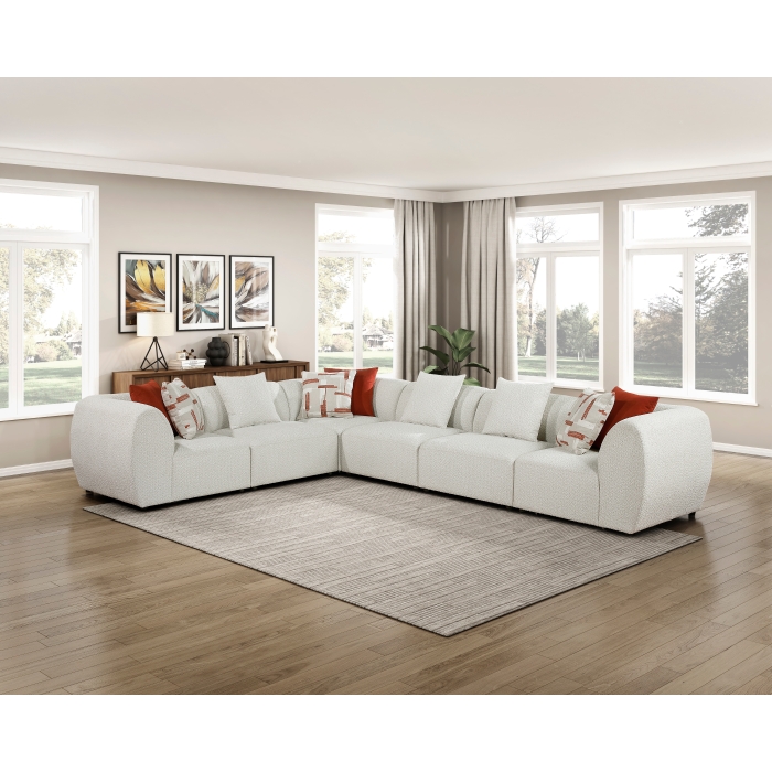 9669CN*63CR3AC Franz Beige 6-Piece Modular Sectional