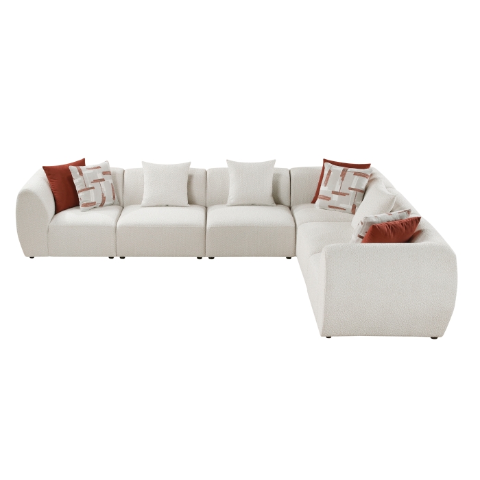 9669CN*63CR3AC Franz Beige 6-Piece Modular Sectional