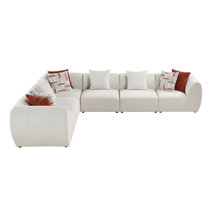 9669CN*63CR3AC Franz Beige 6-Piece Modular Sectional