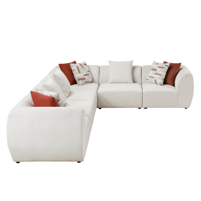 9669CN*63CR3AC Franz Beige 6-Piece Modular Sectional
