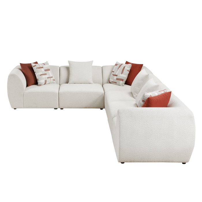9669CN*63CR3AC Franz Beige 6-Piece Modular Sectional