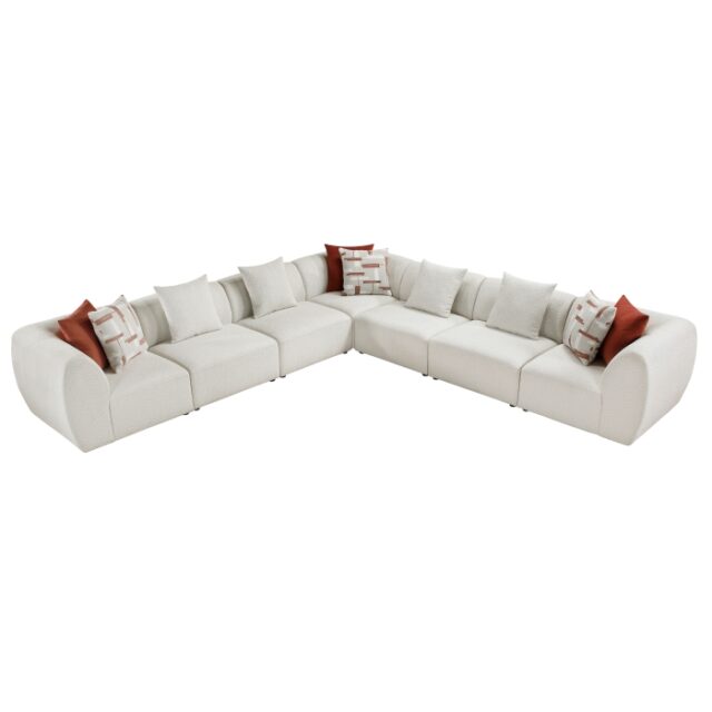 9669CN*73CR4AC Franz Beige 7-Piece Modular Sectional