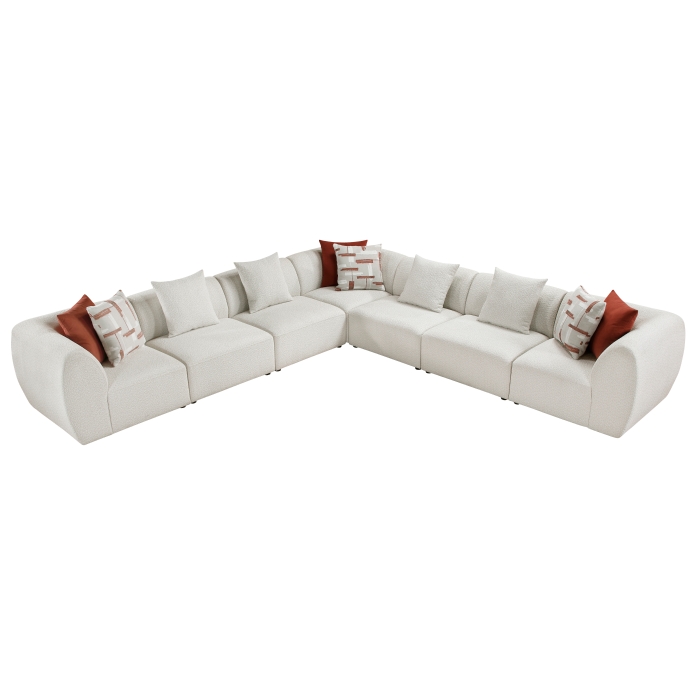 9669CN*73CR4AC Franz Beige 7-Piece Modular Sectional