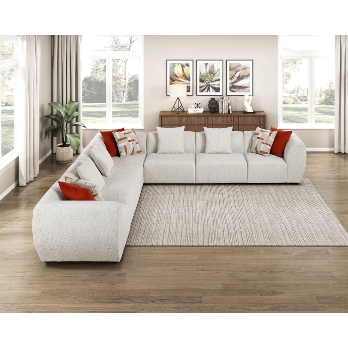 9669CN*73CR4AC Franz Beige 7-Piece Modular Sectional