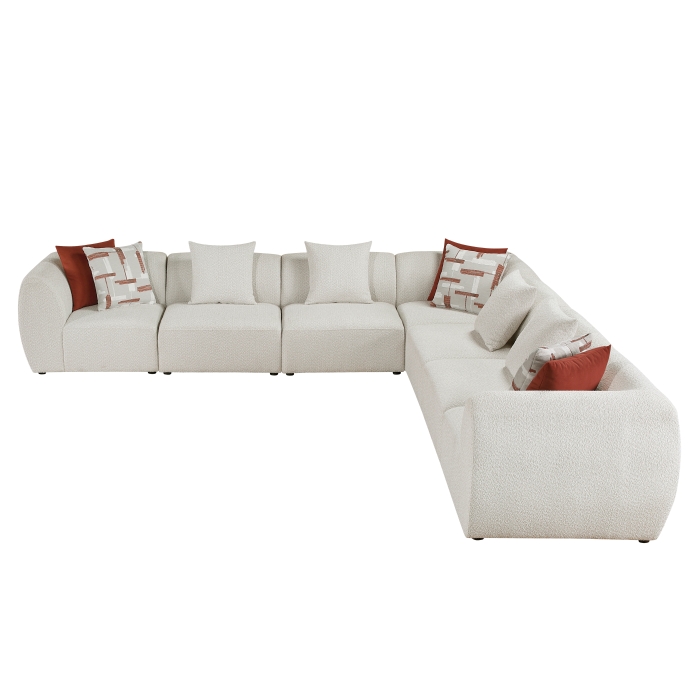 9669CN*73CR4AC Franz Beige 7-Piece Modular Sectional