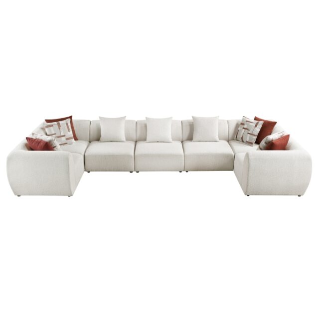 9669CN*74CR3AC Franz Beige 7-Piece Modular Sectional