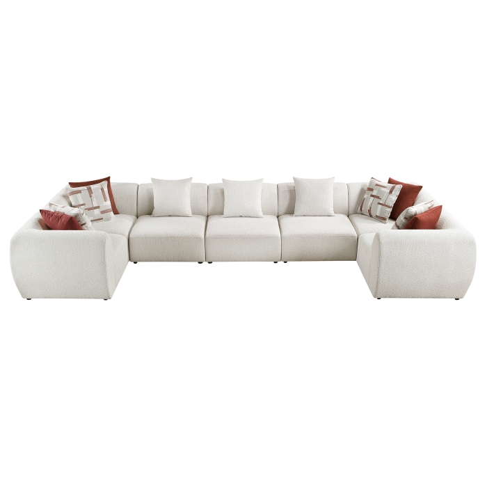9669CN*74CR3AC Franz Beige 7-Piece Modular Sectional