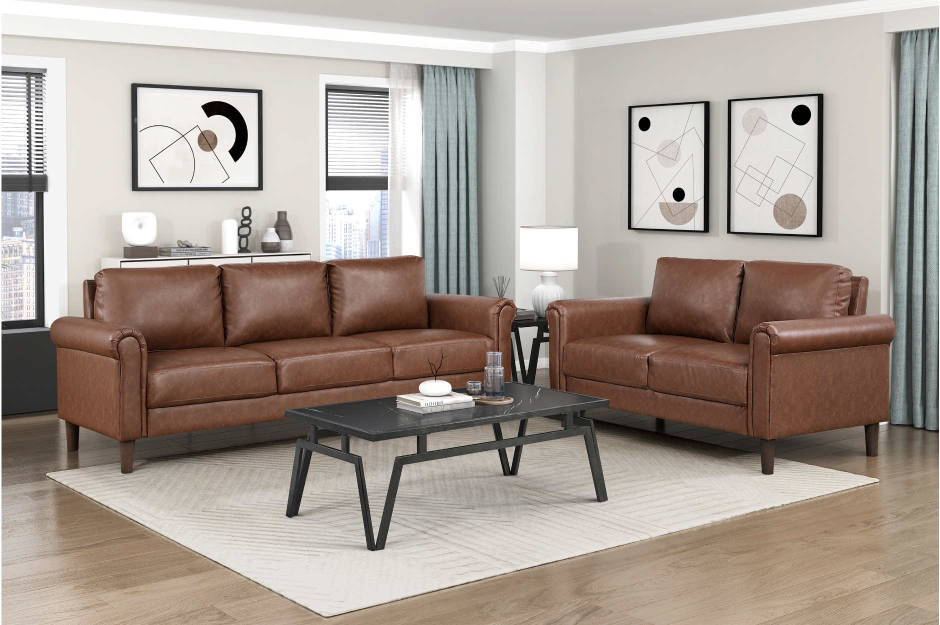 9690CHC Hector Chocolate Sofa Set