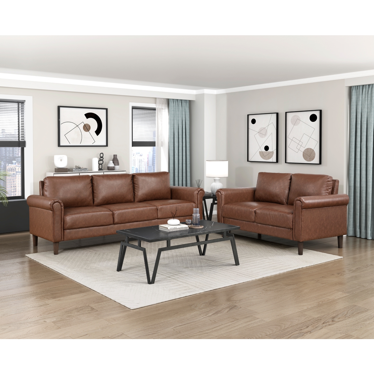 9690CHC Hector Chocolate Sofa Set