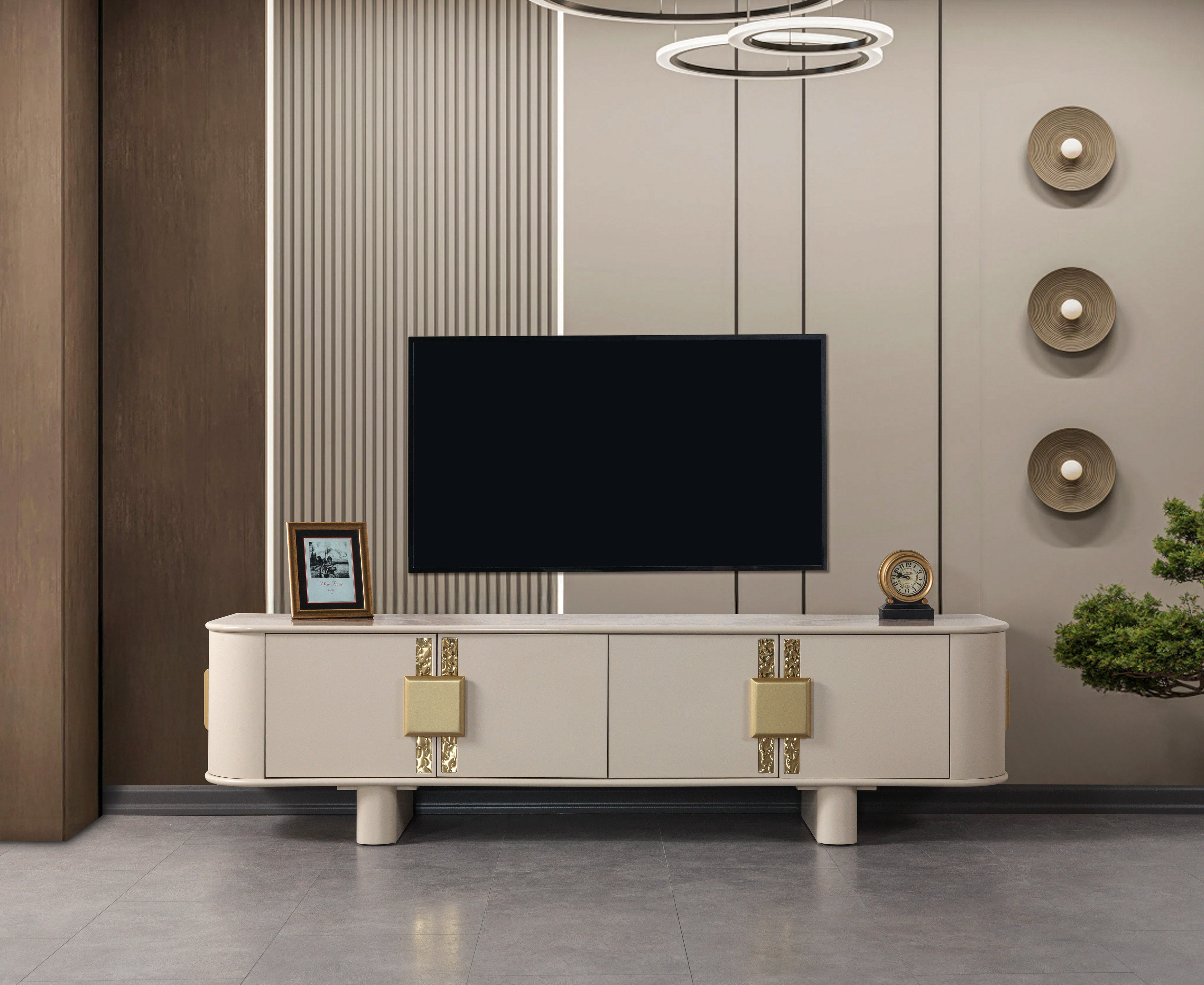 Carlina Ivory TV Stand 81"