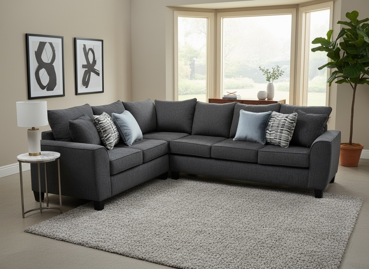Atlantic Charcoal Oversized Sectional
