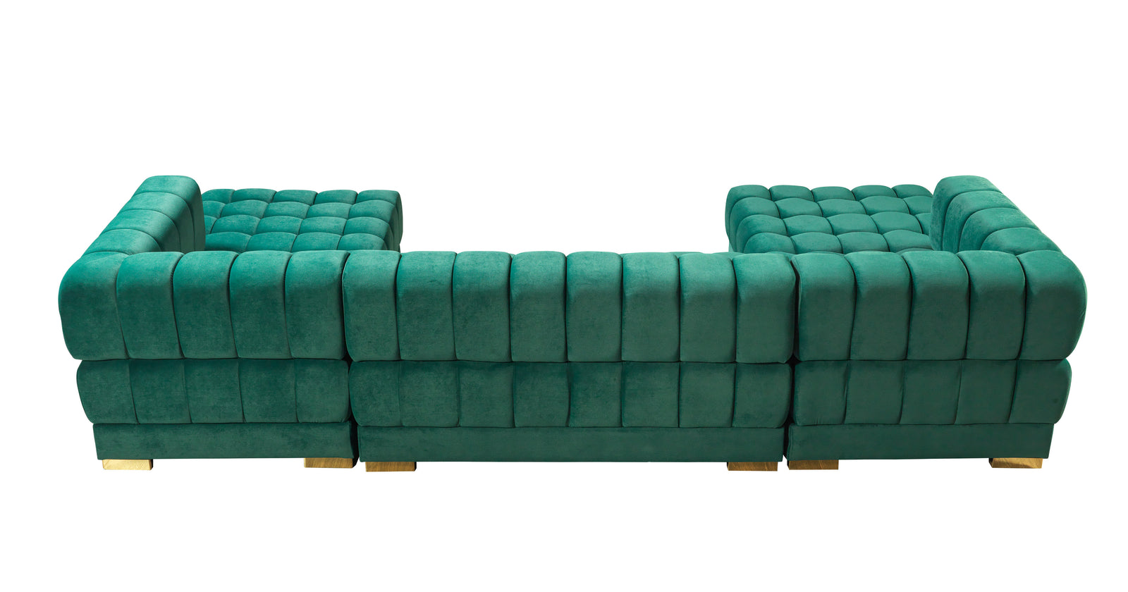 Ariana Green Velvet Double Chaise 138" Sectional