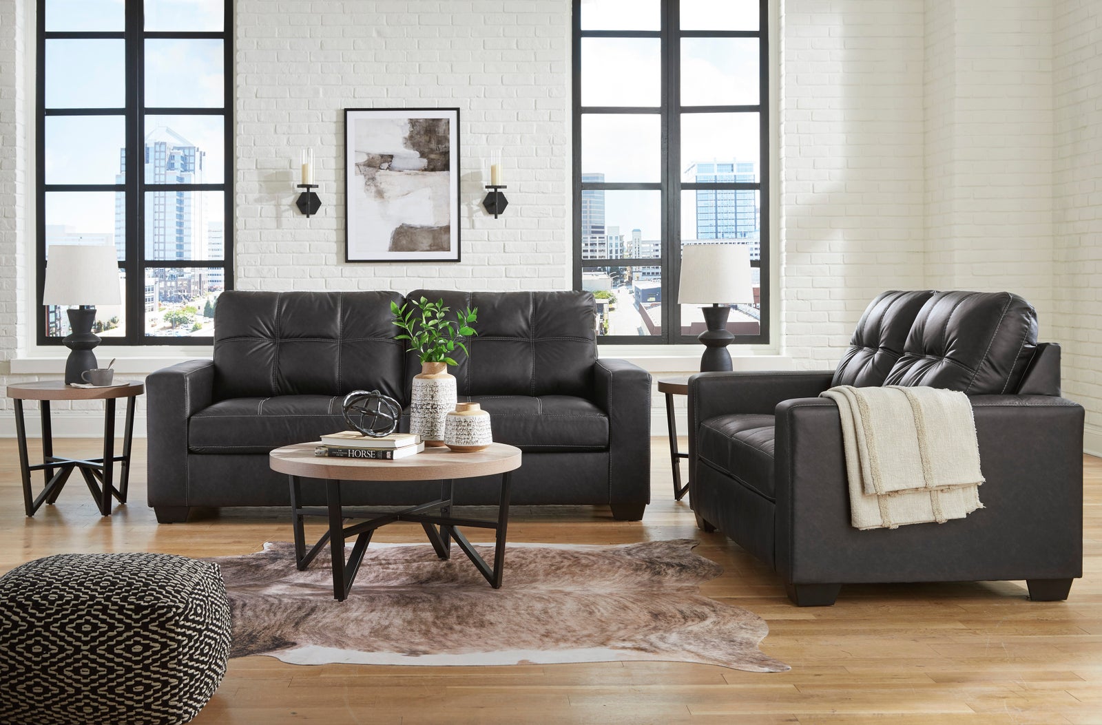 Ashley 170-04 Carbon Sofa & Loveseat Set