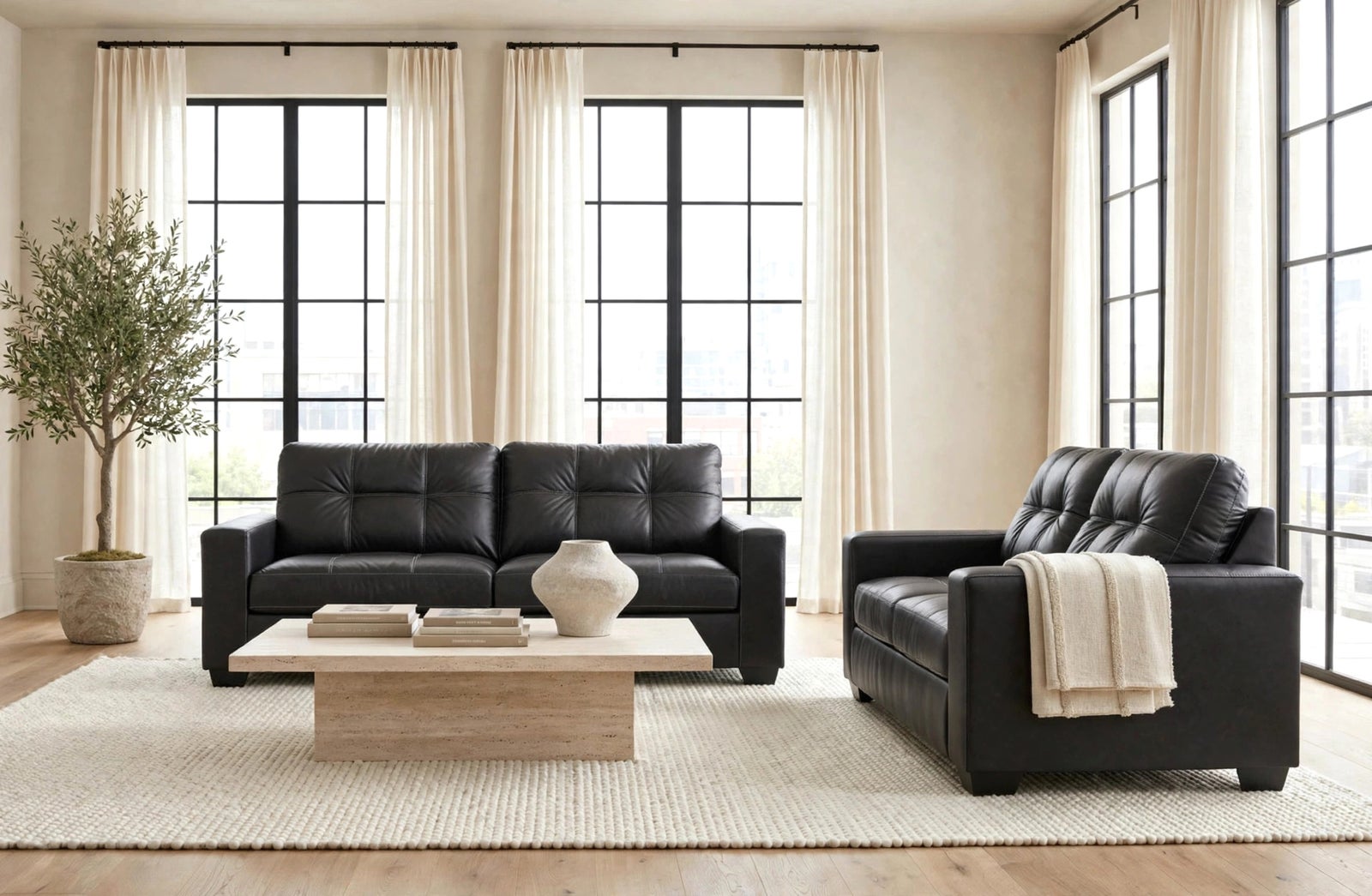 Ashley 170-04 Carbon Sofa & Loveseat Set