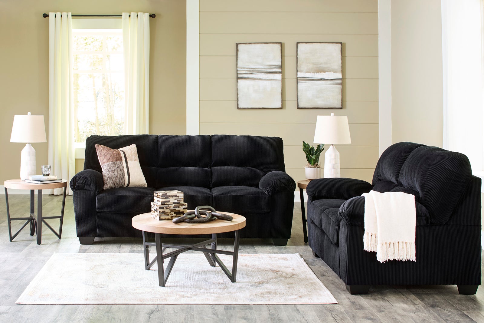 Ashley 242-04 Onyx Sofa & Loveseat Set