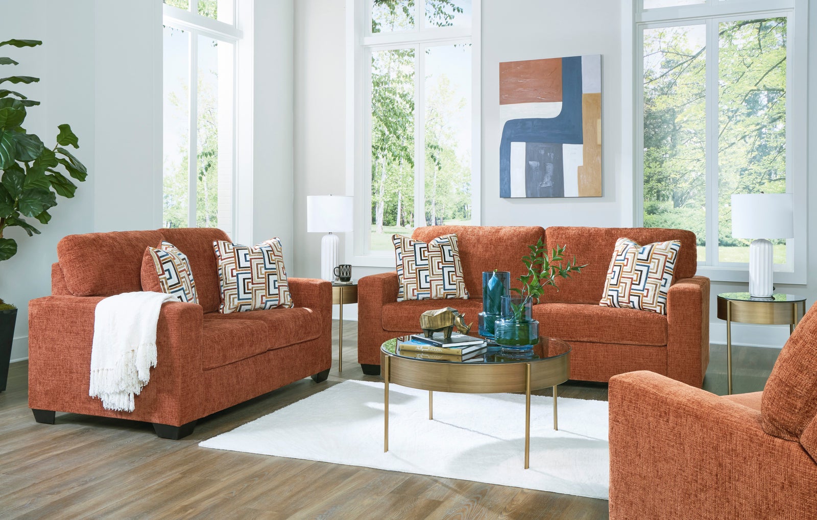 Ashley 243-04 Spice Sofa & Loveseat Set