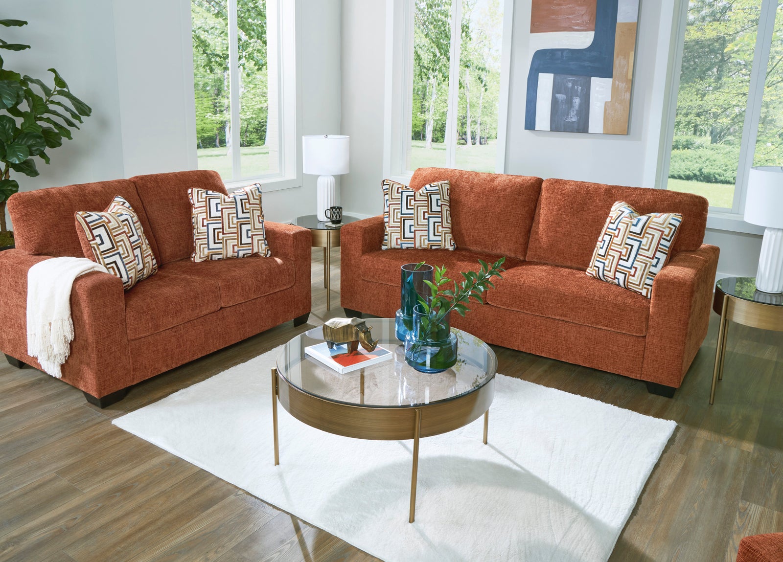 Ashley 243-04 Spice Sofa & Loveseat Set