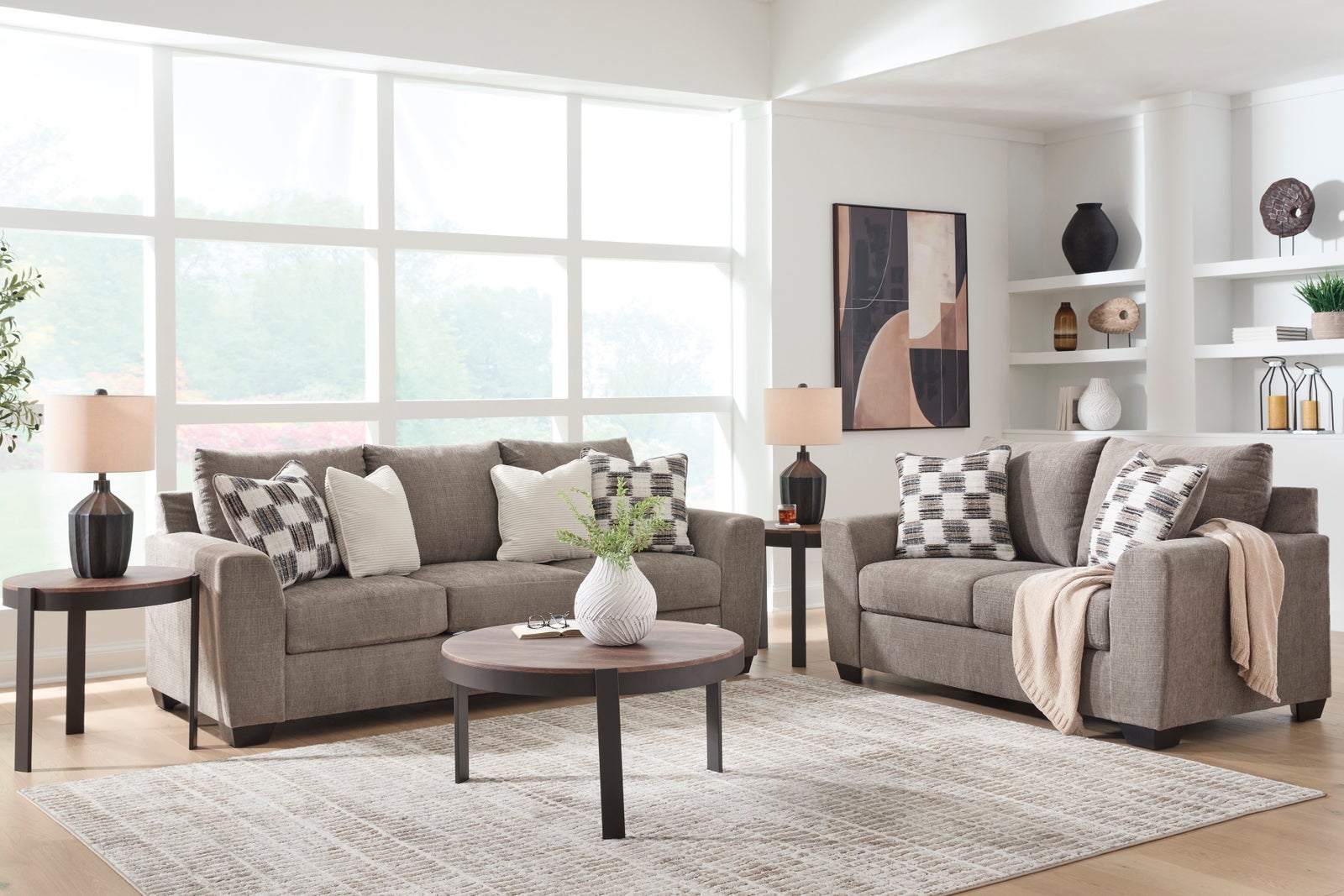 Ashley 631-02 Truffle Sofa & Loveseat Set