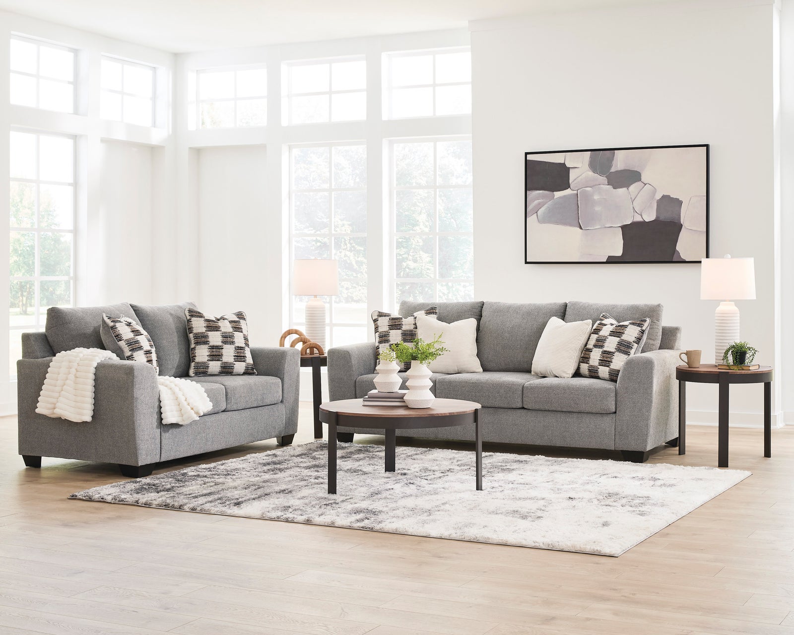 Ashley 631-03 Flint Sofa & Loveseat Set