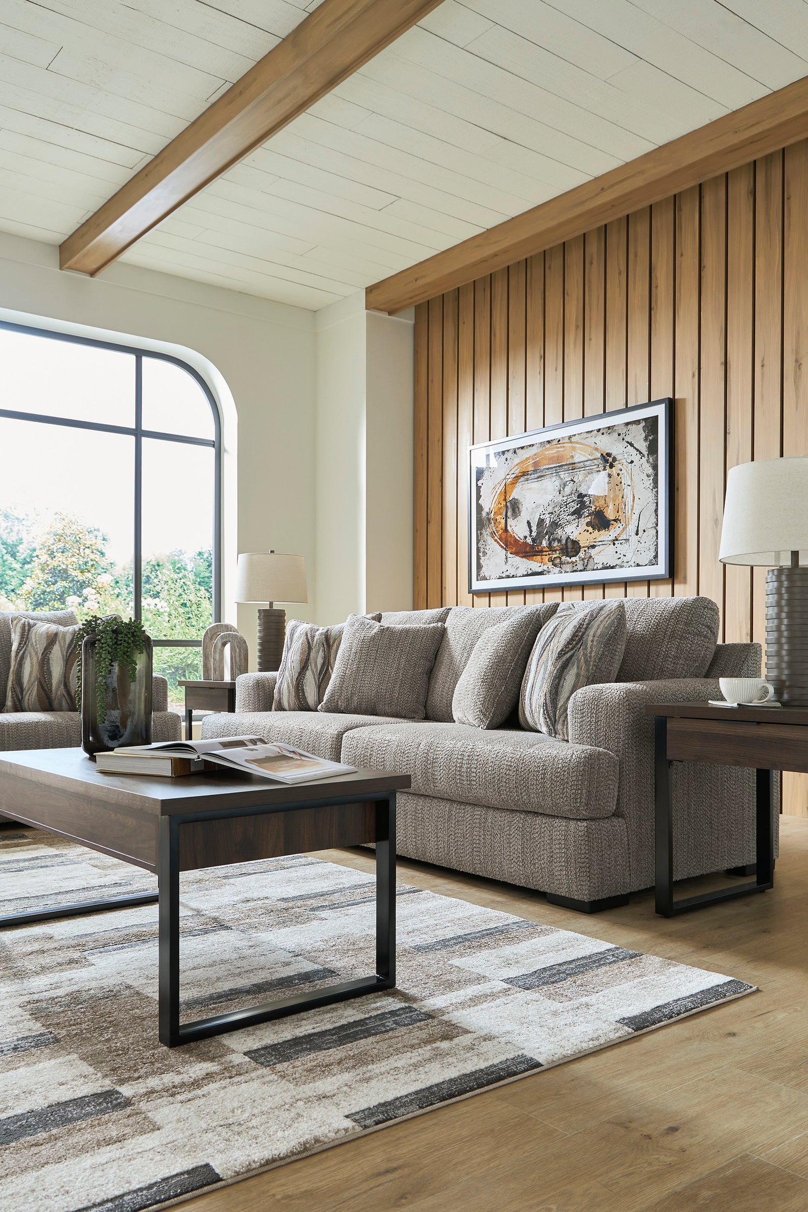 Ashley 696-04 Fossil Oversized Sofa & Loveseat Set