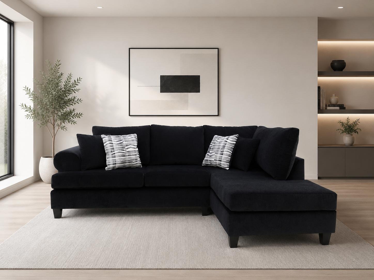Atlantis Sectional Black