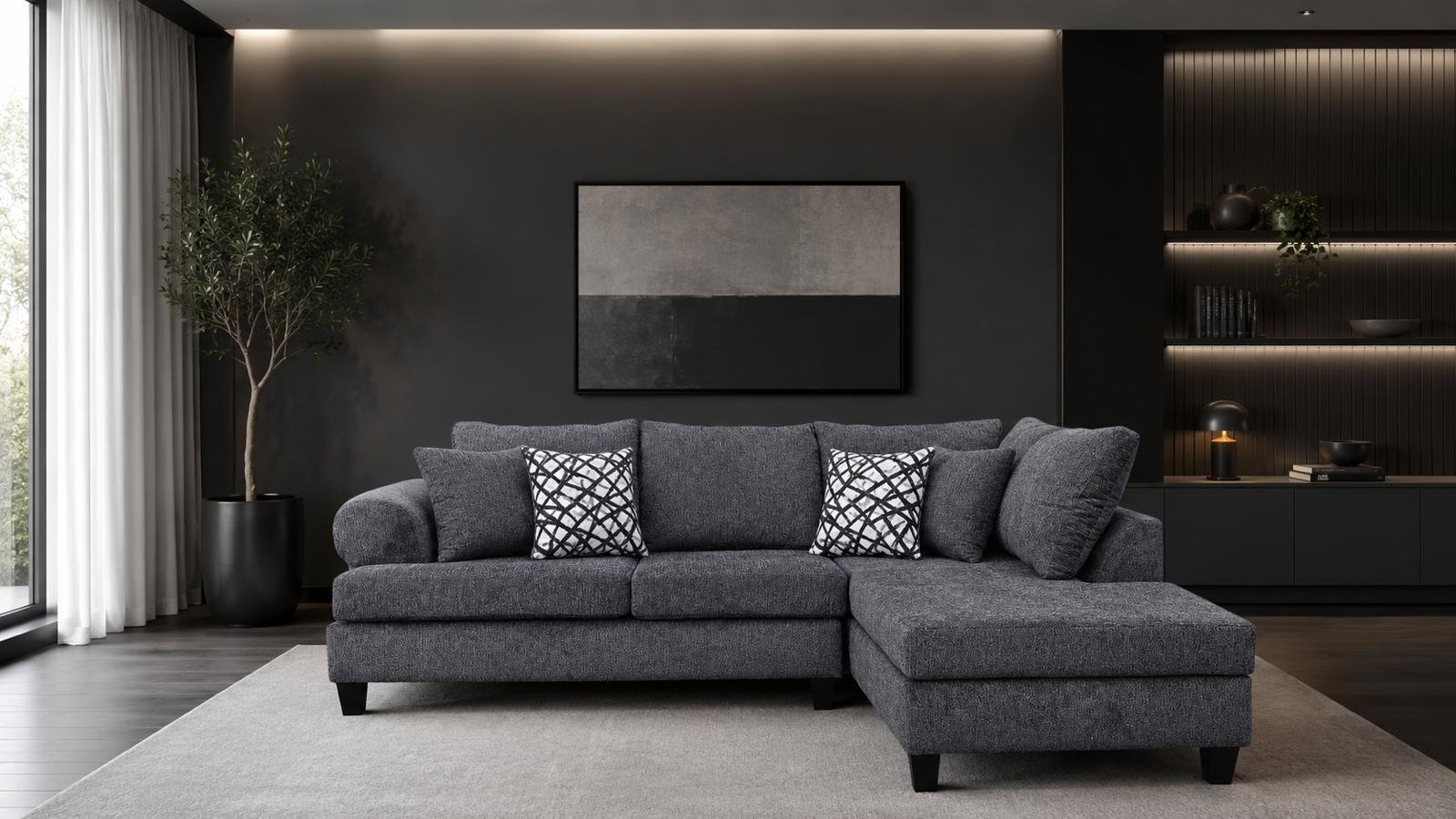 Atlantis Sectional Charcoal