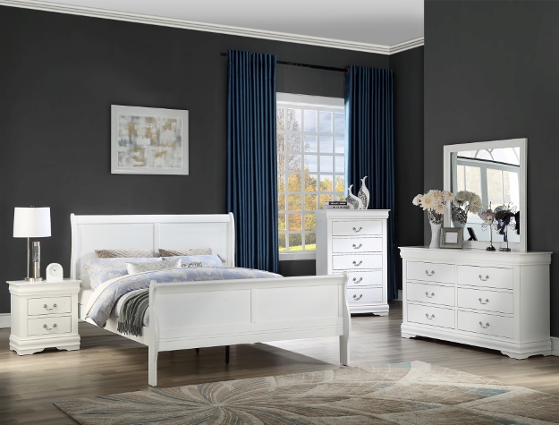 B3650 Louis Philip White Bedroom Set