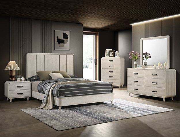 B4902 Nyomi White Panel Bedroom Set