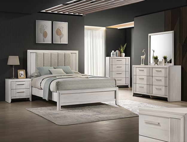 B5552 Carlton White Mist Bedroom Set