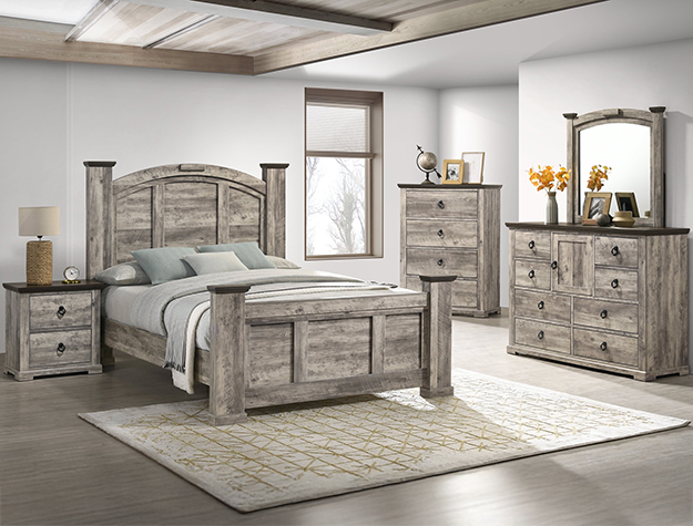 B6840 Ella-Mae Reclaimed Grey Bedroom Set