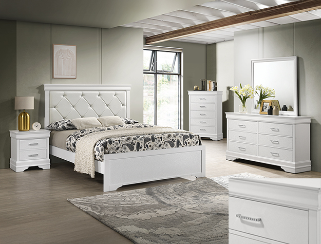 B6912 Amalia White Bedroom Set