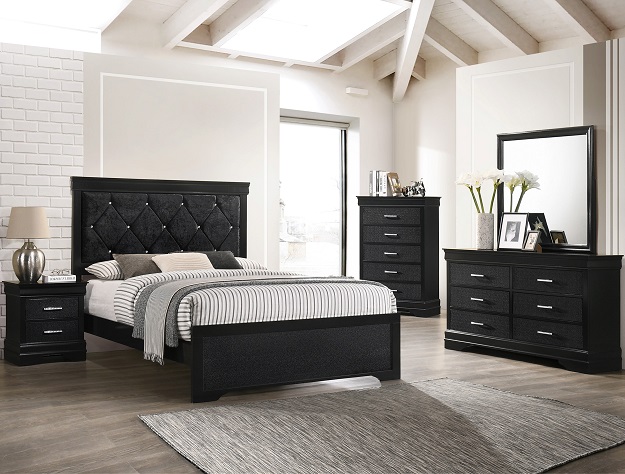 B6918 Amalia Black Bedroom Set