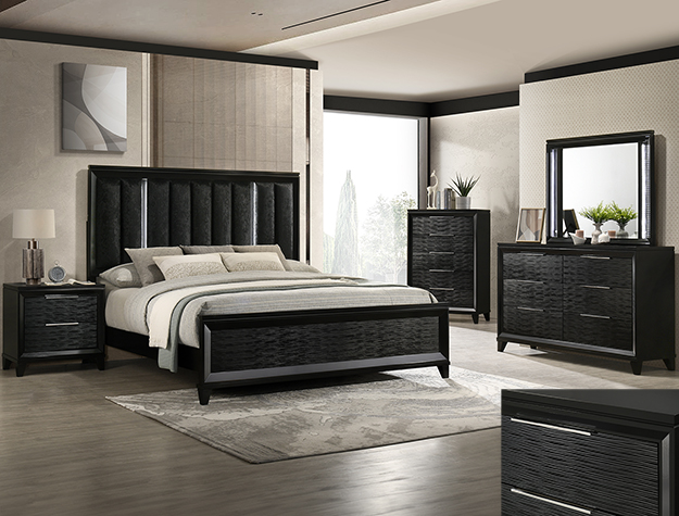 B7350 Cressida Black LED Bedroom Set