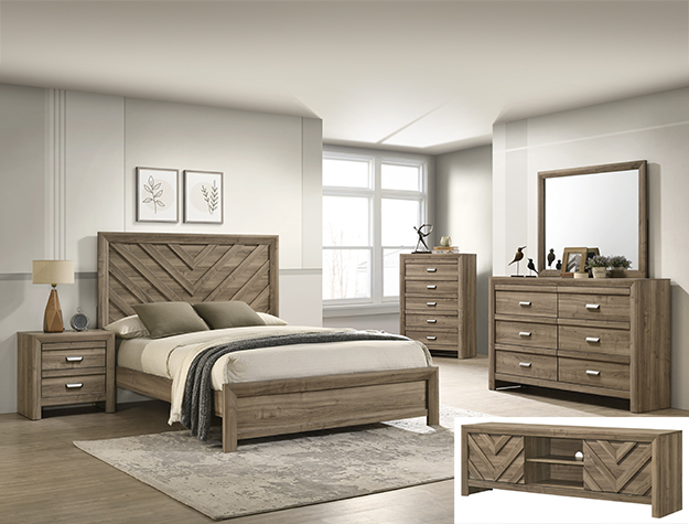 B9332 Valor Light Brown Bedroom Set