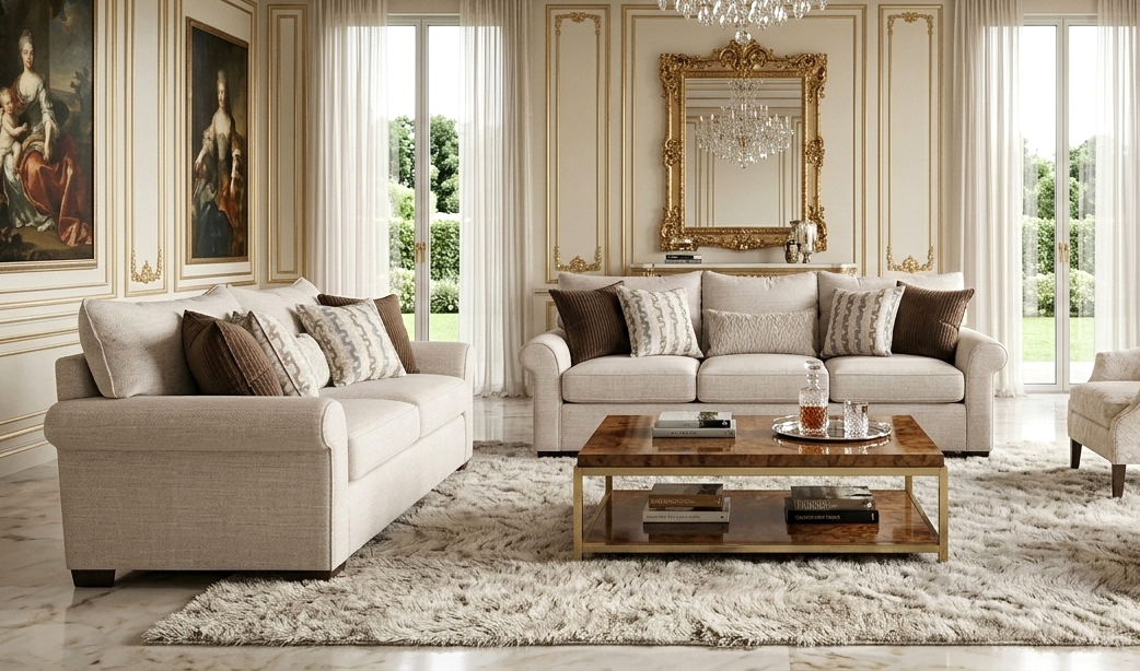 Behold Chalk Oversized Sofa & Loveseat Set