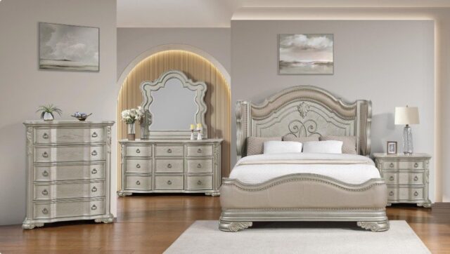 Bella Champagne Bedroom Set (King)