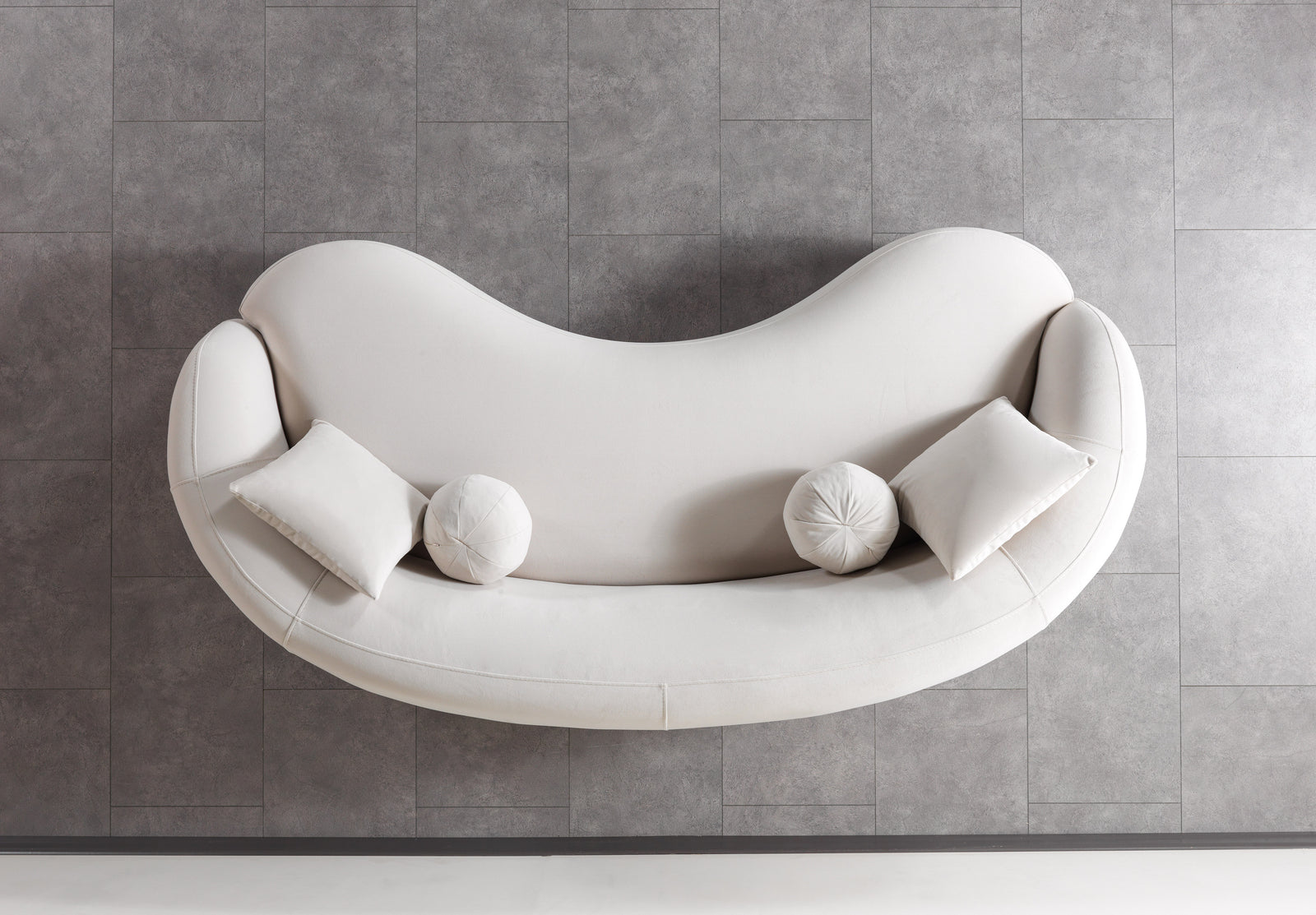 Bonita Ivory Velvet Sofa 91" & Loveseat 81"