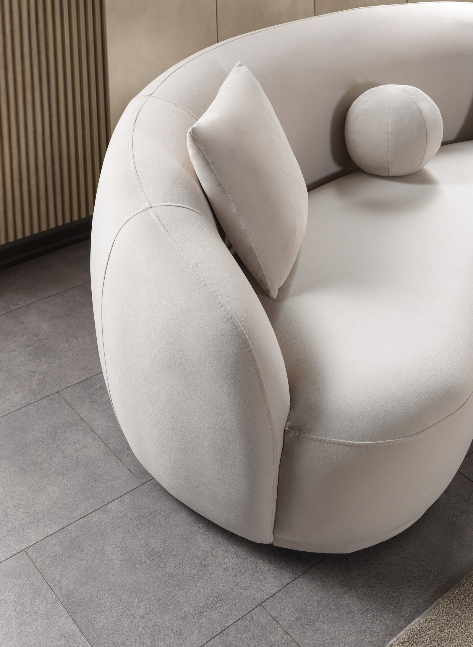 Bonita Ivory Velvet Sofa 91" & Loveseat 81"