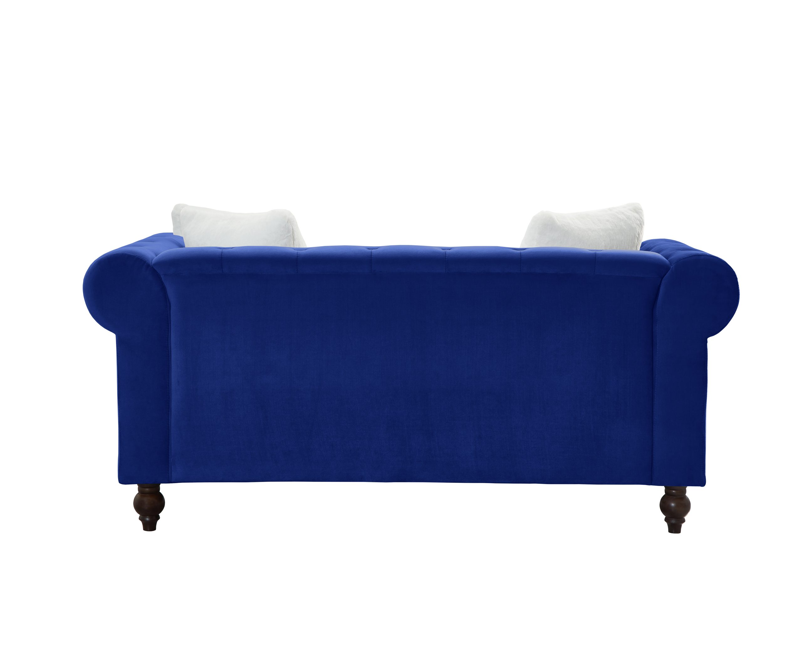 Brooke Navy Blue Velvet Chesterfield Sofa & Loveseat